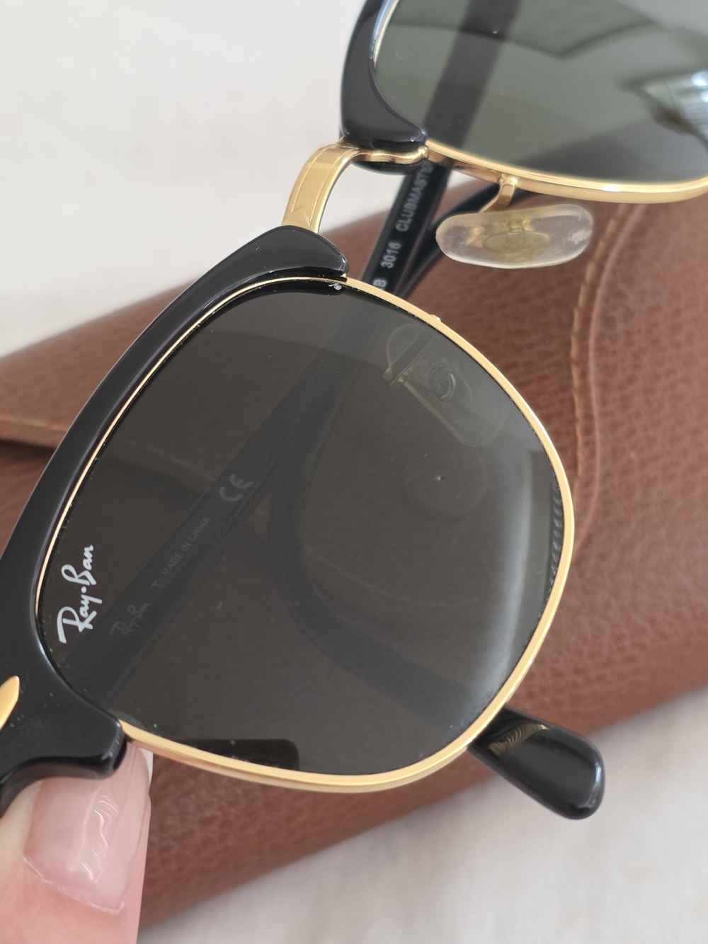 Ray-Ban Black and Gold Clubmaster Sunglasses